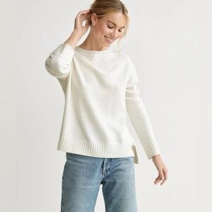 Jenni Kayne Everyday Sweater Ivory Size S Wool Cashmere